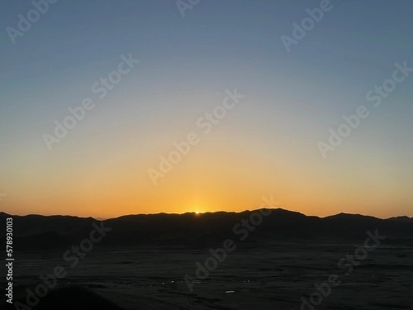 Obraz sunset in the mountains