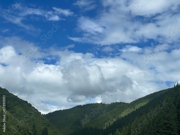 Obraz clouds over the mountains