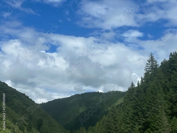 Obraz clouds over the mountains
