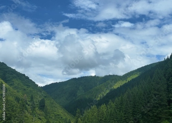 Obraz clouds over the mountain
