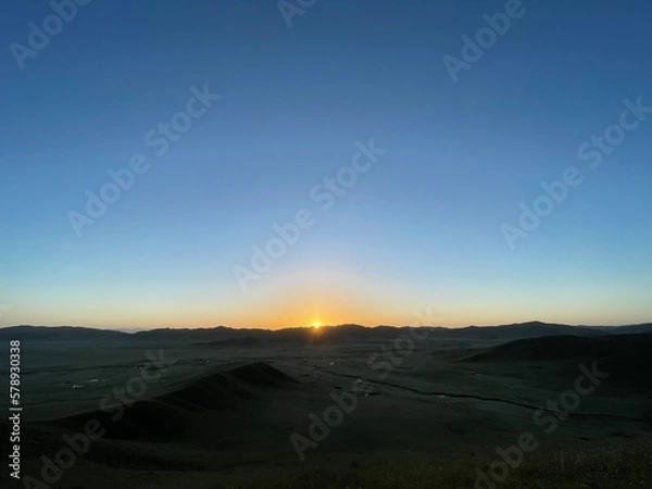 Obraz sunset in the mountains