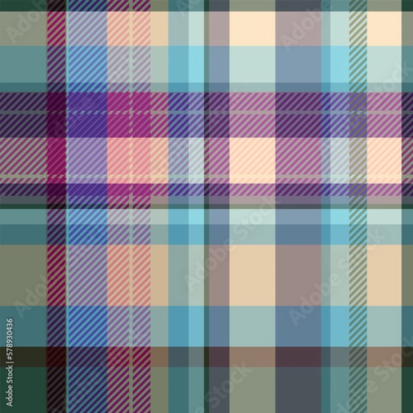 Obraz Vector seamless checkered violet-orange-green pattern with lines