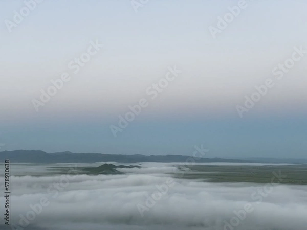 Obraz misty morning on the river