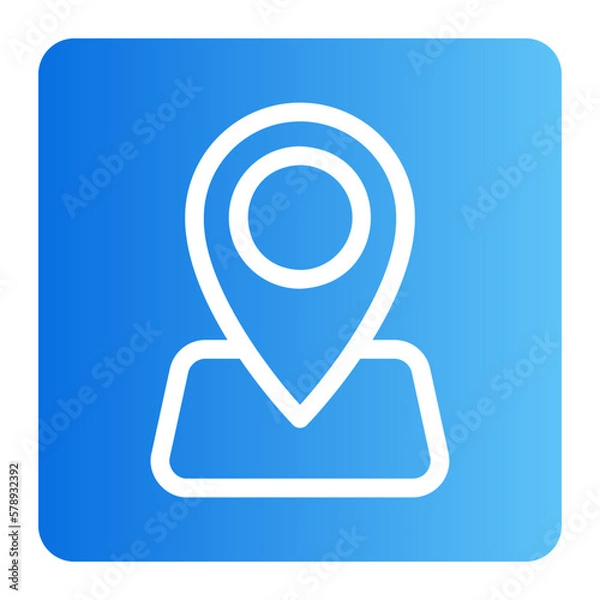 Obraz map location gradient icon