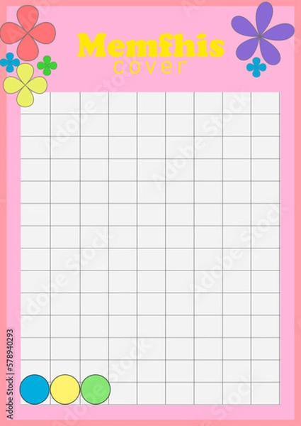 Fototapeta frame with flowers