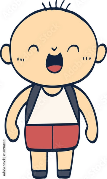 Obraz children standing illustration.