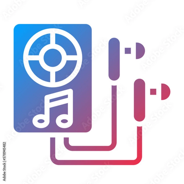 Fototapeta Vector Design Music Player Icon Style