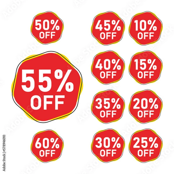 Obraz discount tag design vector