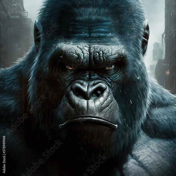 Obraz Monkey king kong close up