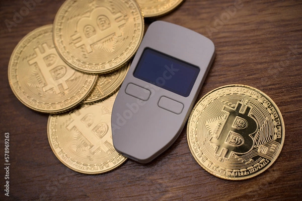 Obraz Bitcoin is a cryptocurrency and worldwide payment