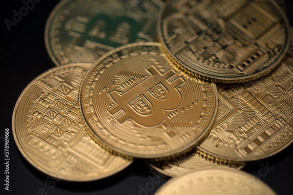 Obraz Bitcoin is a cryptocurrency and worldwide payment
