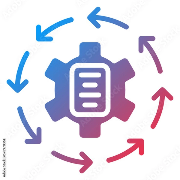 Fototapeta Vector Design Iteration Icon Style