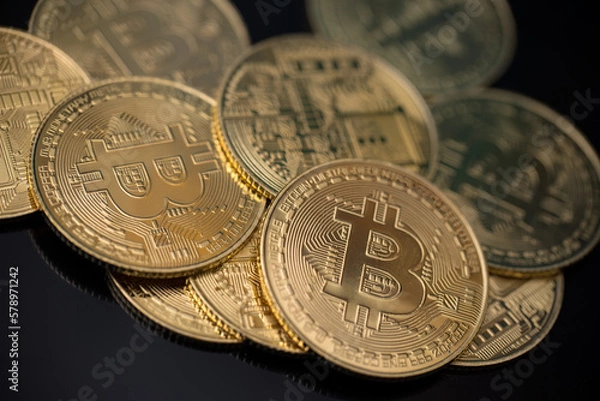 Obraz Bitcoin is a cryptocurrency and worldwide payment