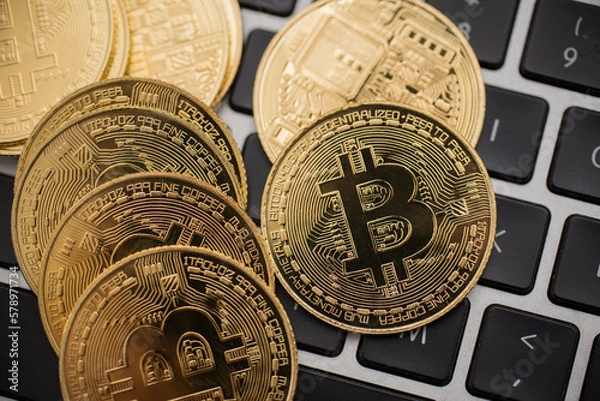 Obraz Bitcoin is a cryptocurrency and worldwide payment
