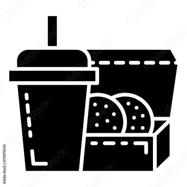 Obraz drink and lunch box icon