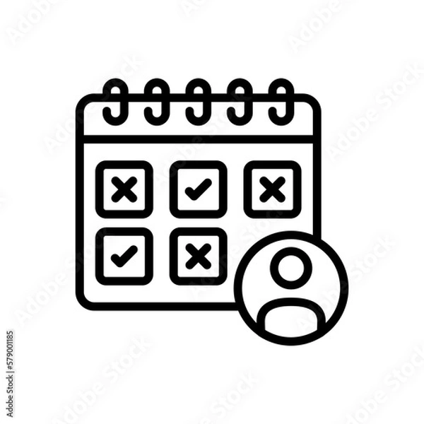 Fototapeta Absenteeism icon in vector. Logotype