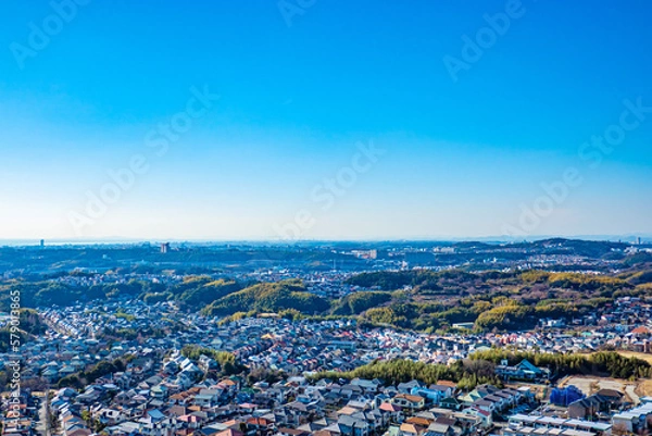 Obraz 大空と街並み