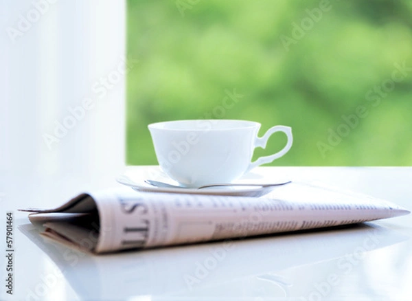 Obraz newspaper and coffee cup
