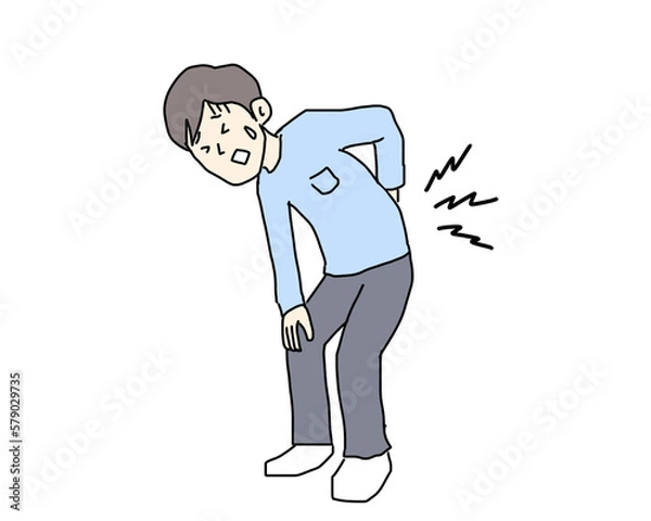 Obraz 腰を痛めた男性