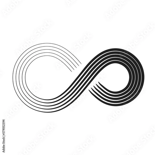 Obraz lines road tyre marks infinity icon vector illustration eps 