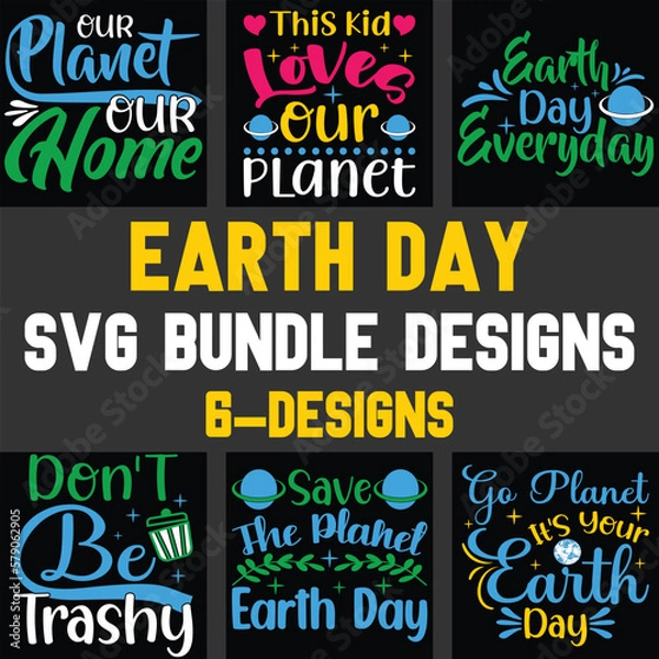 Obraz Earth Day Svg Design.