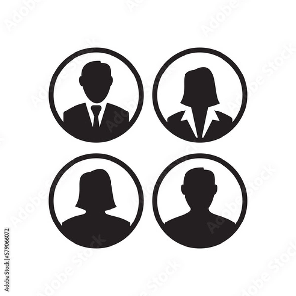 Obraz Human avatar silhouette icon vector
