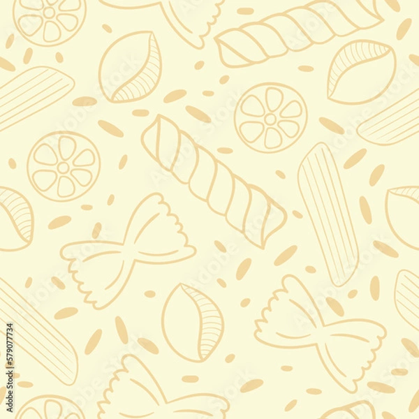 Obraz Linear pasta types repeating pattern