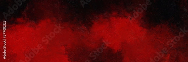 Fototapeta Horror red black paranormal background, apocalyptic scene background, mysterious power dangerous backdrop with burn movement creepy effect season Halloween or warm Christmas red design	