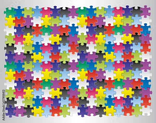 Fototapeta puzzle multicolors