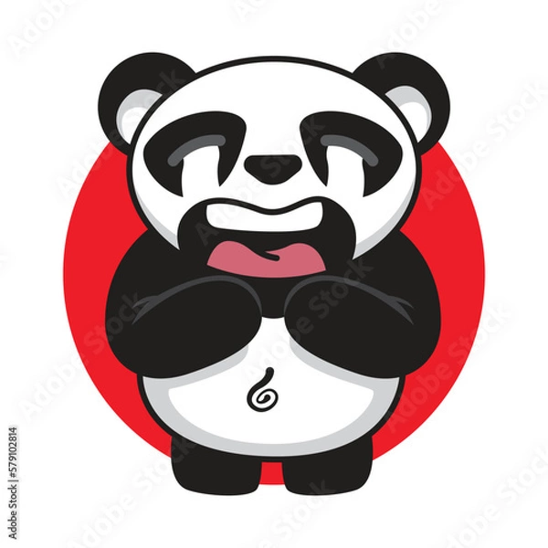 Obraz Vector Cartoon Cute Panda. Illustration Animal Concep