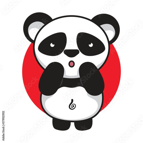 Obraz Vector Cartoon Cute Panda. Illustration Animal Concep