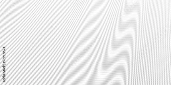 Fototapeta Abstract white background with grey wavy line texture. Minimal design for banner, presentation, flyer, brochure, website. Vector illustration