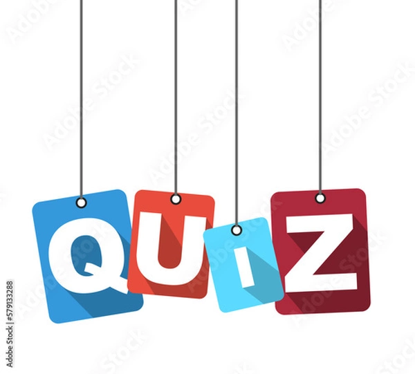 Fototapeta Colorful vector flat design background quiz. It is well adapted for web design.