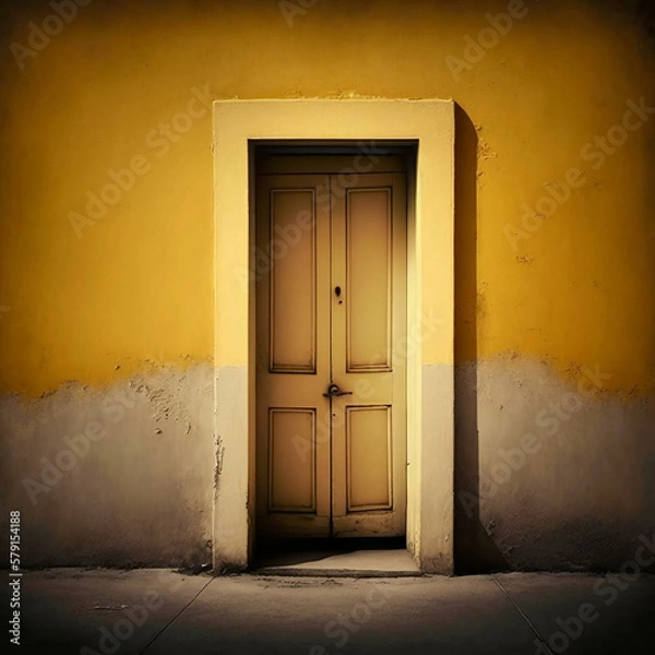 Fototapeta old door in the wall