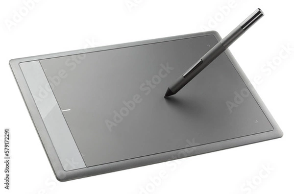 Obraz Modern unbranded graphic tablet isolated on transparent background