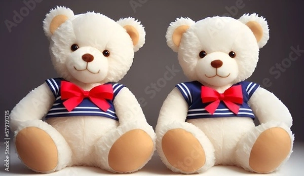 Obraz Two teddy bears.   
Created with generative AI