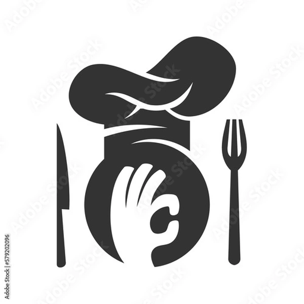 Obraz chef logo template Icon Illustration Brand Identity.Isolated and flat illustration. Vector graphic