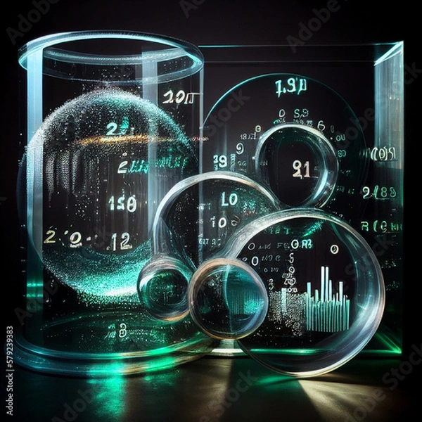 Fototapeta hovering data sets generative ai