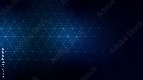 Obraz 三角パターン背景素材，テクノロジー，ネイビーのグラデーション02