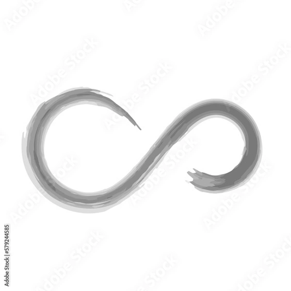 Obraz infinity artistic brush stroke vector illustration