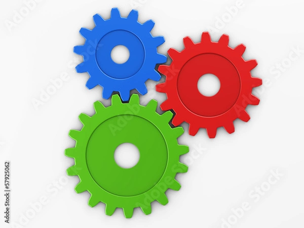 Obraz three gear to place concepts