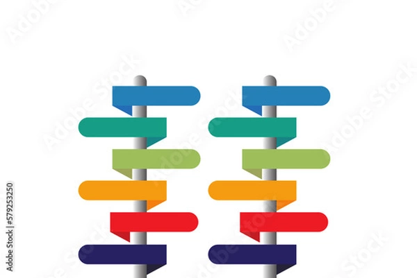 Fototapeta Infographic template for business. Modern Timeline diagram with journey concept, presentation vector infographic with PNG transparent background.