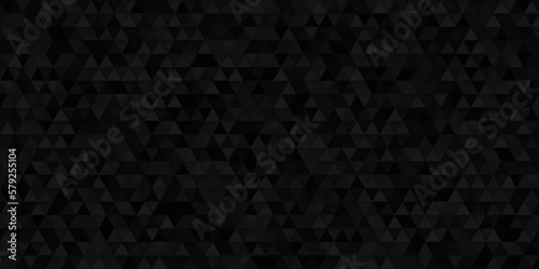 Fototapeta Black Background with Luxury Triangle Pattern