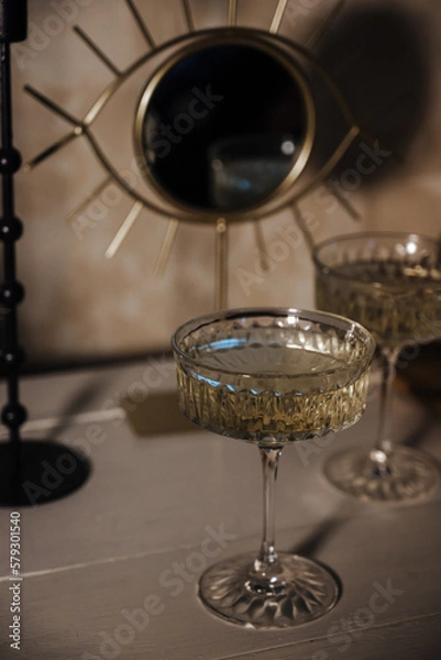 Obraz crystal glasses in a festive location