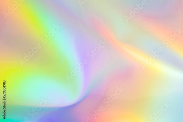 Fototapeta Iridescent background. Holographic Abstract soft pastel colors backdrop. Holographic Foil Backdrop. Trendy creative gradient.
