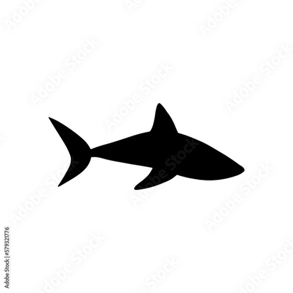 Obraz Shark. Sea animal. Marine animal in Scandinavian style.