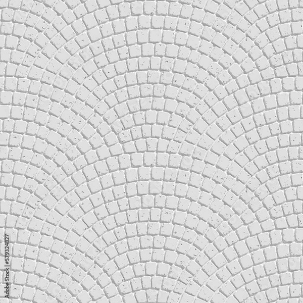 Obraz White cobblestone material (perfect seamless pattern)