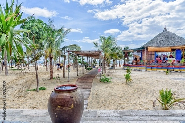 Obraz beach with palm trees