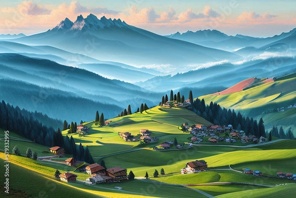 Obraz landscape with mountains