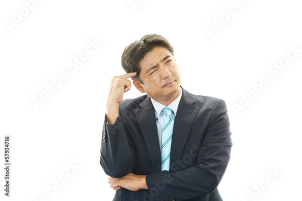Fototapeta 悩む男性
